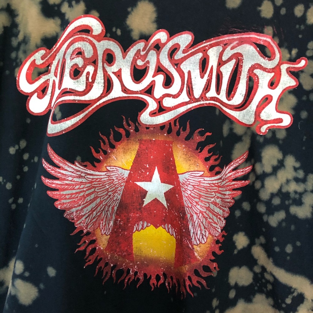 Aerosmith Logo Acid Wash T-Shirt